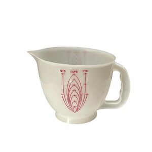 Vintage 70s Tupperware 500-1 Mix N Store 8 Cup 2 Qt Measuring Bowl Pitcher Retro